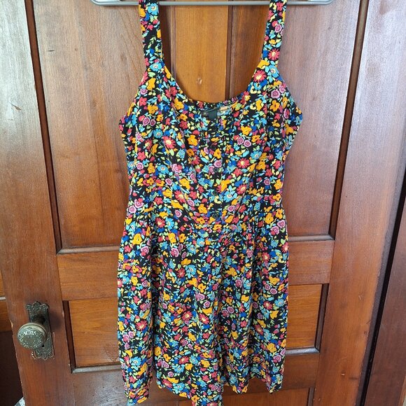 Pre-Owned Wild Fable Black Multicolor Romper - Picture 1 of 4